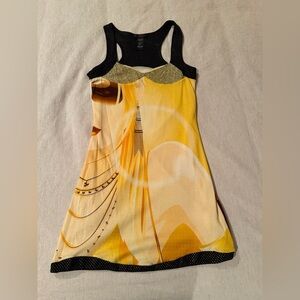 Custo Barcelona Yellow and Black Sleeveless Dress